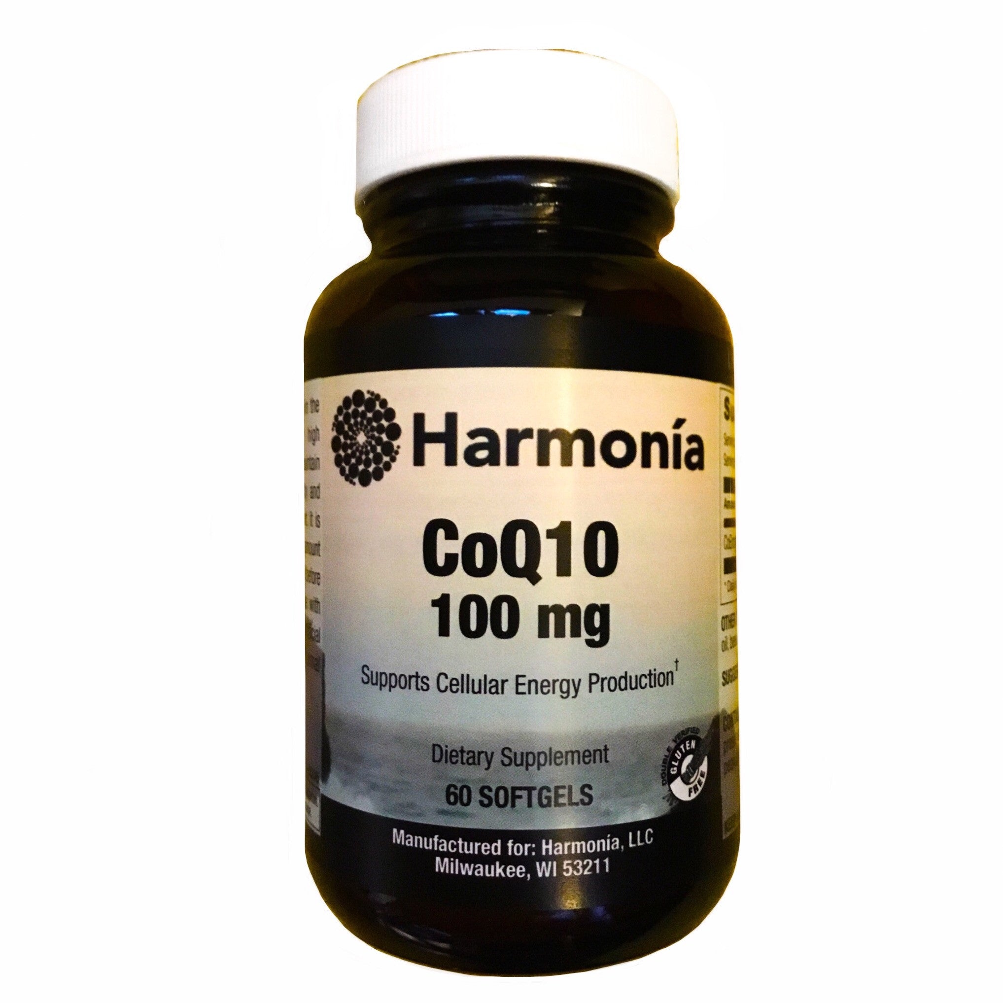 CoQ10 100 mg (Coenzyme Q10, Ubiquinone), 60 Softgels for Cellular Energy