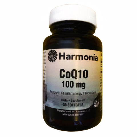 CoQ10 100 mg (Coenzyme Q10, Ubiquinone), 30 Softgels for Cellular Energy